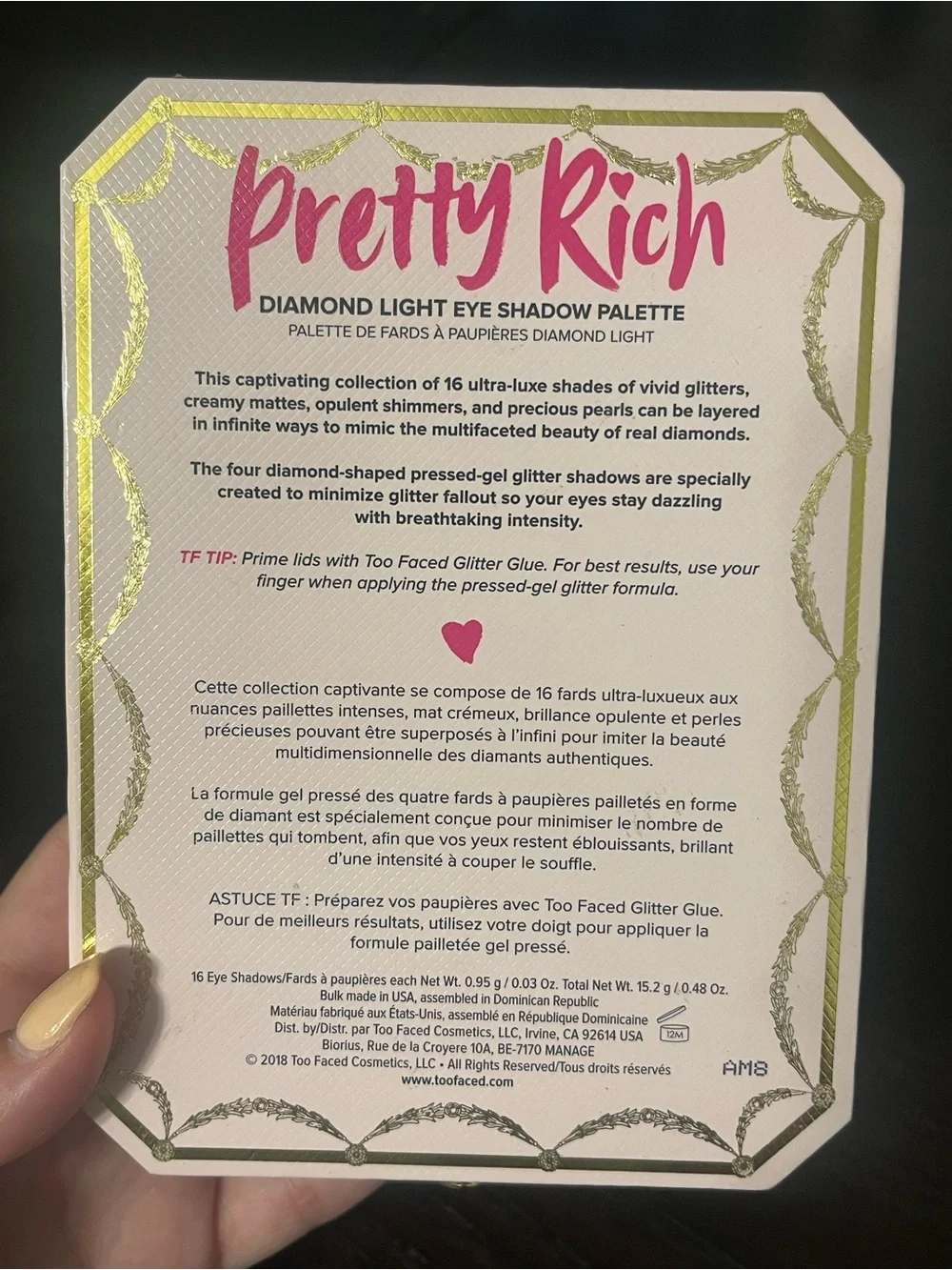 Too Faced Pretty Rich Eyeshadow Palette - Pink & Gold Accents